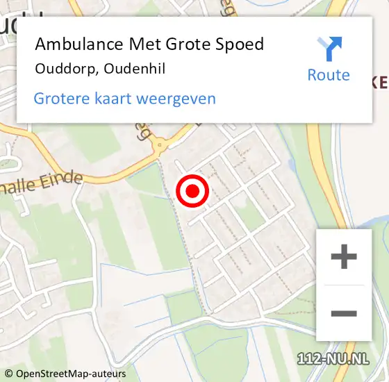 Locatie op kaart van de 112 melding: Ambulance Met Grote Spoed Naar Ouddorp, Oudenhil op 11 september 2021 08:38