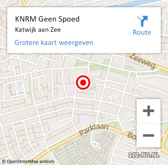 Locatie op kaart van de 112 melding: KNRM Geen Spoed Naar Katwijk aan Zee op 11 september 2021 09:31