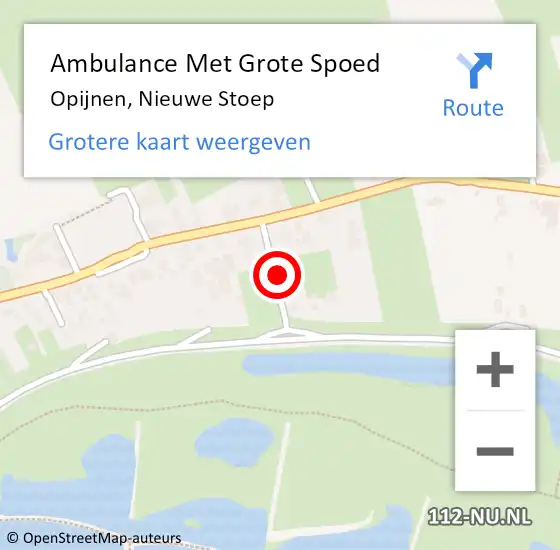 Locatie op kaart van de 112 melding: Ambulance Met Grote Spoed Naar Opijnen, Nieuwe Stoep op 11 september 2021 09:49