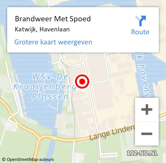 Locatie op kaart van de 112 melding: Brandweer Met Spoed Naar Katwijk, Havenlaan op 11 september 2021 10:39