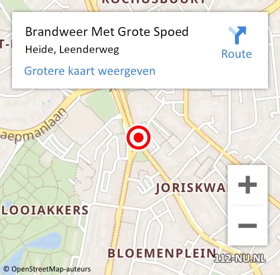 Locatie op kaart van de 112 melding: Brandweer Met Grote Spoed Naar Heide, Leenderweg op 22 juni 2014 16:22