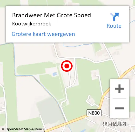 Locatie op kaart van de 112 melding: Brandweer Met Grote Spoed Naar Kootwijkerbroek op 11 september 2021 16:03