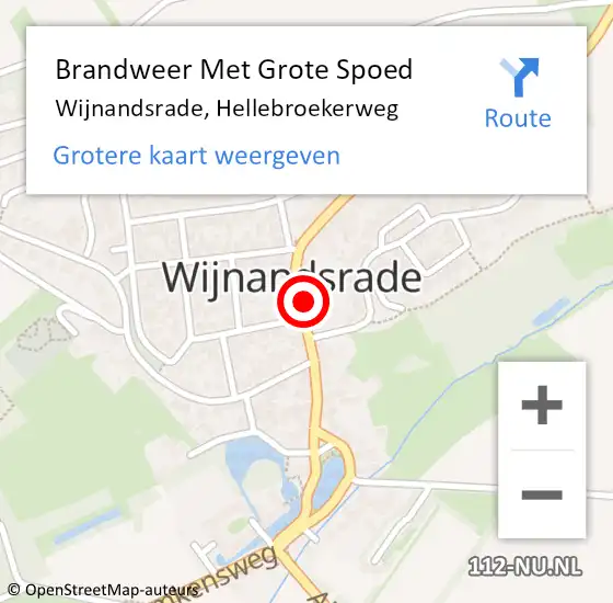 Locatie op kaart van de 112 melding: Brandweer Met Grote Spoed Naar Wijnandsrade, Hellebroekerweg op 11 september 2021 18:00