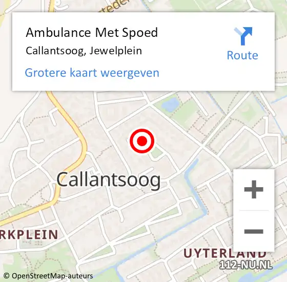 Locatie op kaart van de 112 melding: Ambulance Met Spoed Naar Callantsoog, Jewelplein op 11 september 2021 21:24