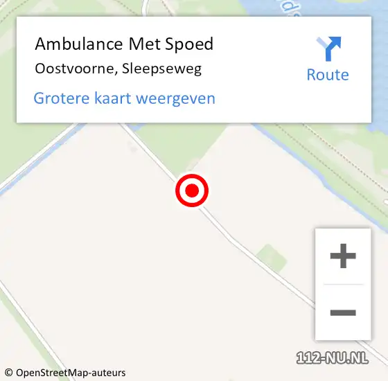 Locatie op kaart van de 112 melding: Ambulance Met Spoed Naar Oostvoorne, Sleepseweg op 12 september 2021 00:47