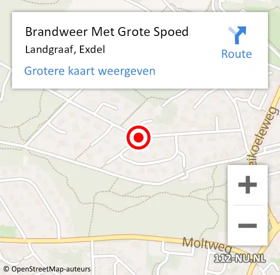 Locatie op kaart van de 112 melding: Brandweer Met Grote Spoed Naar Landgraaf, Exdel op 12 september 2021 04:57