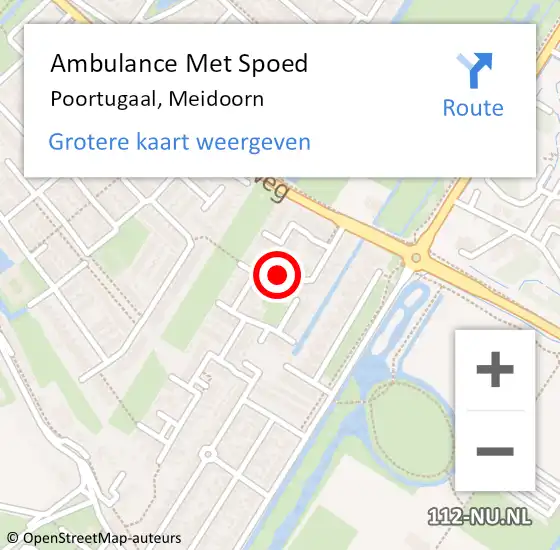 Locatie op kaart van de 112 melding: Ambulance Met Spoed Naar Poortugaal, Meidoorn op 12 september 2021 05:23