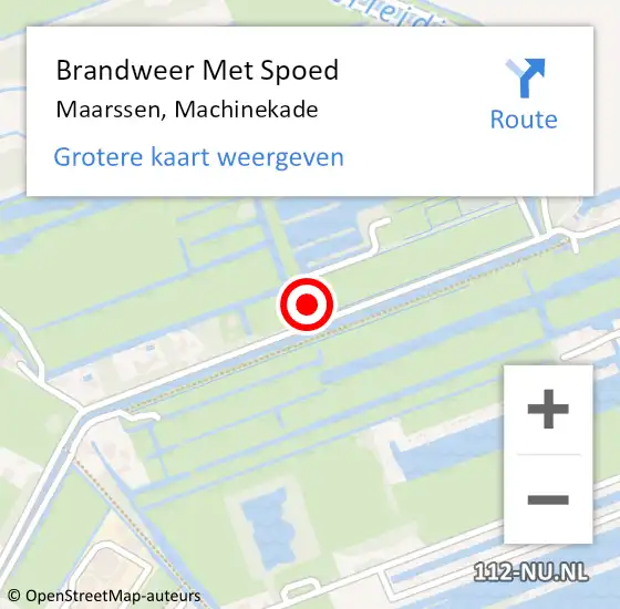 Locatie op kaart van de 112 melding: Brandweer Met Spoed Naar Maarssen, Machinekade op 12 september 2021 09:57