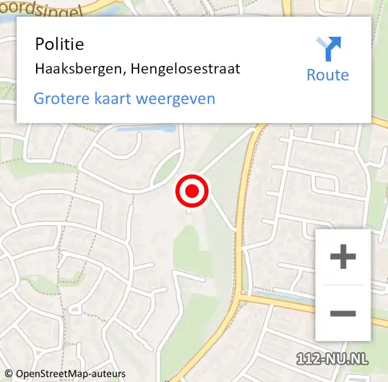 Locatie op kaart van de 112 melding: Politie Haaksbergen, Hengelosestraat op 12 september 2021 15:23