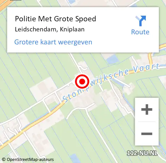 Locatie op kaart van de 112 melding: Politie Met Grote Spoed Naar Leidschendam, Kniplaan op 12 september 2021 16:15