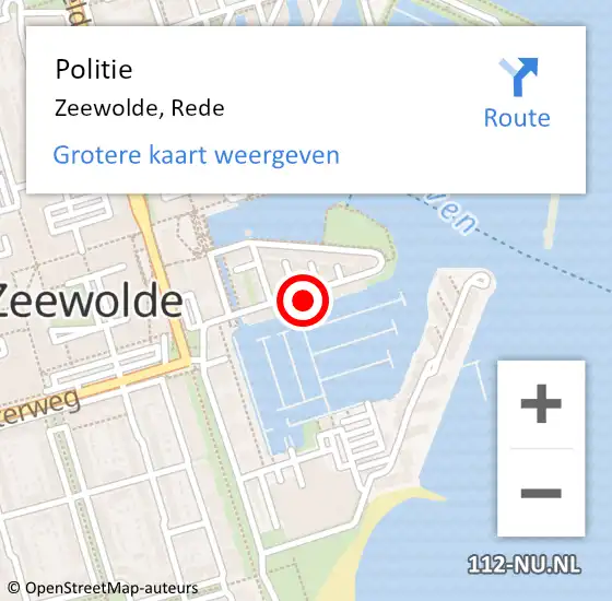 Locatie op kaart van de 112 melding: Politie Zeewolde, Rede op 12 september 2021 18:16