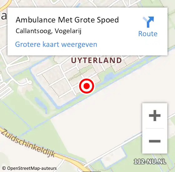 Locatie op kaart van de 112 melding: Ambulance Met Grote Spoed Naar Callantsoog, Vogelarij op 13 september 2021 04:59