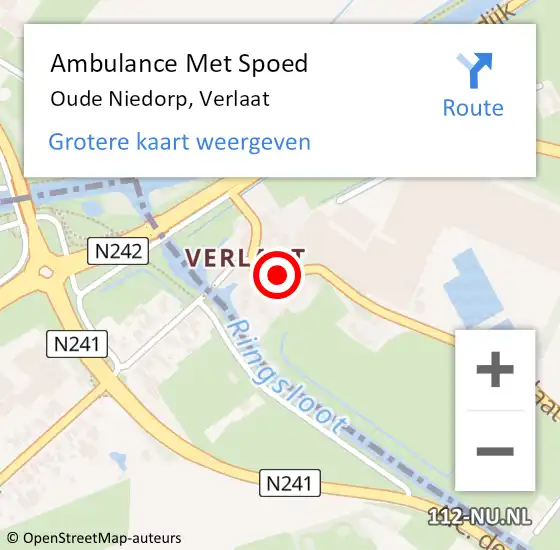 Locatie op kaart van de 112 melding: Ambulance Met Spoed Naar Oude Niedorp, Verlaat op 13 september 2021 11:01