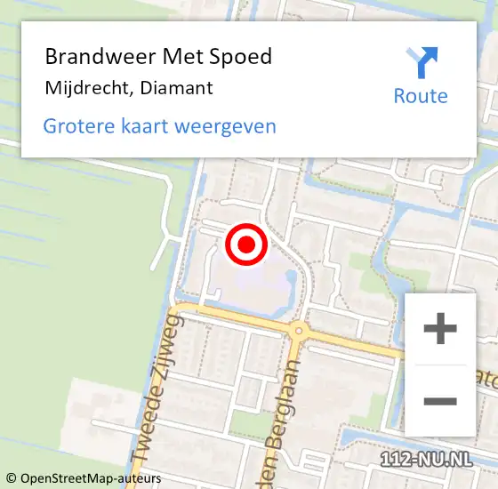 Locatie op kaart van de 112 melding: Brandweer Met Spoed Naar Mijdrecht, Diamant op 13 september 2021 14:05