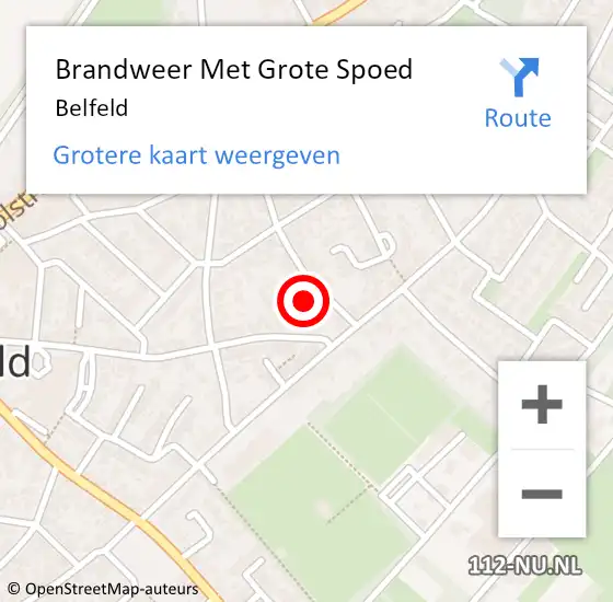 Locatie op kaart van de 112 melding: Brandweer Met Grote Spoed Naar Belfeld op 13 september 2021 14:33