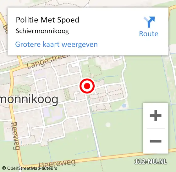 Locatie op kaart van de 112 melding: Politie Met Spoed Naar Schiermonnikoog op 13 september 2021 16:46
