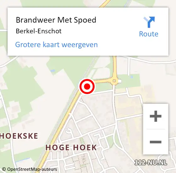 Locatie op kaart van de 112 melding: Brandweer Met Spoed Naar Berkel-Enschot op 13 september 2021 18:47