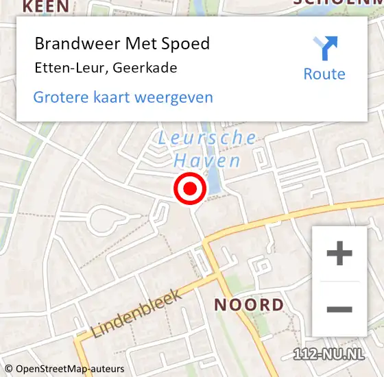 Locatie op kaart van de 112 melding: Brandweer Met Spoed Naar Etten-Leur, Geerkade op 14 september 2021 03:52