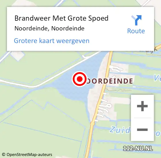 Locatie op kaart van de 112 melding: Brandweer Met Grote Spoed Naar Noordeinde, Noordeinde op 14 september 2021 08:35