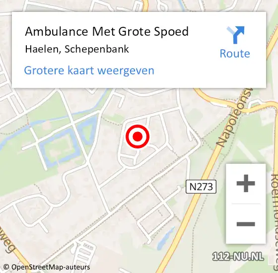 Locatie op kaart van de 112 melding: Ambulance Met Grote Spoed Naar Haelen, Schepenbank op 14 september 2021 12:55