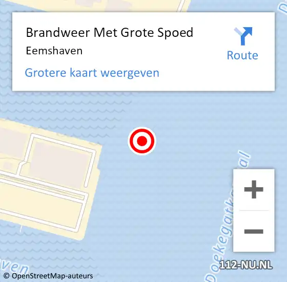 Locatie op kaart van de 112 melding: Brandweer Met Grote Spoed Naar Eemshaven op 23 juni 2014 01:46