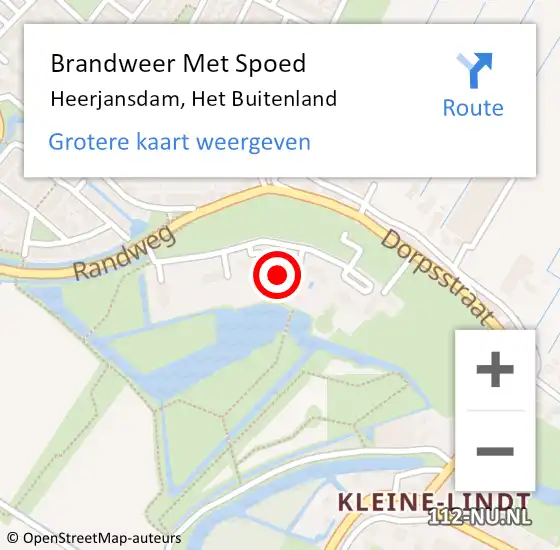 Locatie op kaart van de 112 melding: Brandweer Met Spoed Naar Heerjansdam, Het Buitenland op 14 september 2021 19:35