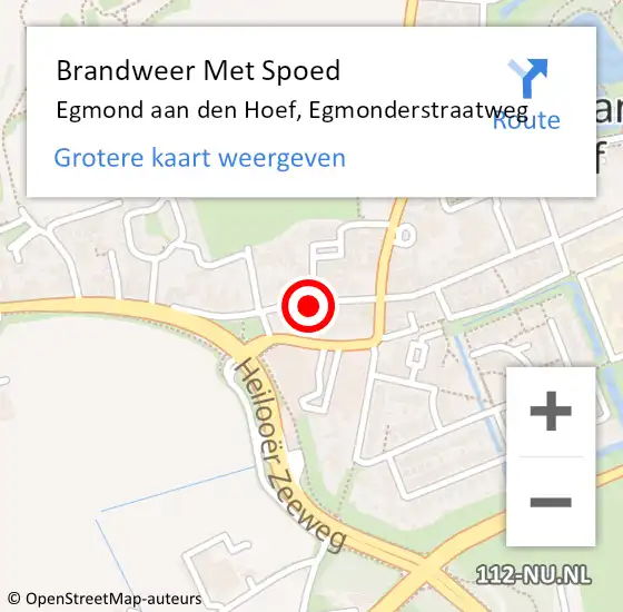 Locatie op kaart van de 112 melding: Brandweer Met Spoed Naar Egmond aan den Hoef, Egmonderstraatweg op 15 september 2021 01:13