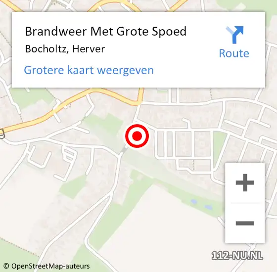 Locatie op kaart van de 112 melding: Brandweer Met Grote Spoed Naar Bocholtz, Herver op 15 september 2021 08:25