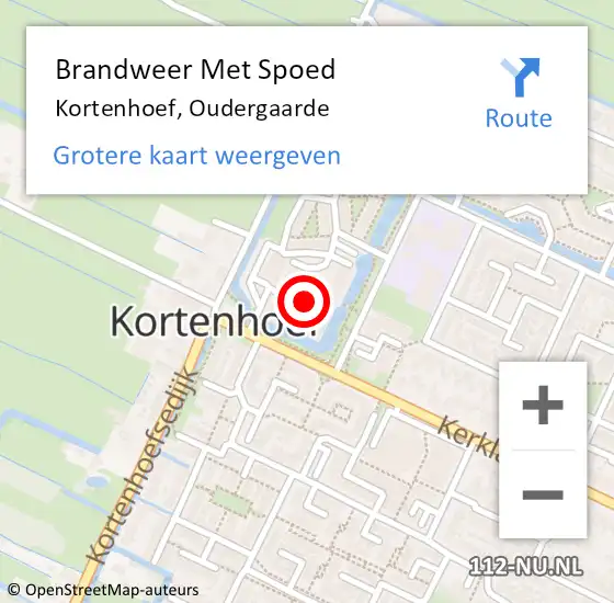 Locatie op kaart van de 112 melding: Brandweer Met Spoed Naar Kortenhoef, Oudergaarde op 15 september 2021 08:52