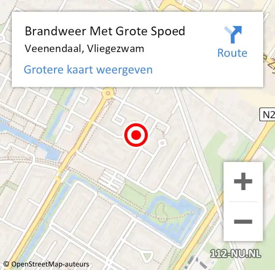 Locatie op kaart van de 112 melding: Brandweer Met Grote Spoed Naar Veenendaal, Vliegezwam op 16 september 2021 00:27