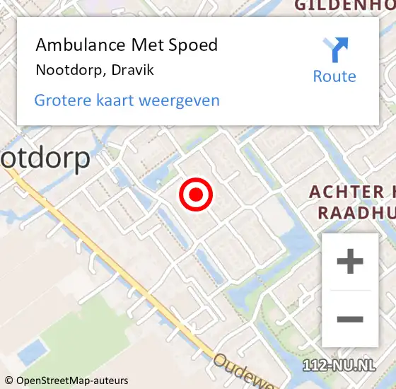 Locatie op kaart van de 112 melding: Ambulance Met Spoed Naar Nootdorp, Dravik op 16 september 2021 05:25