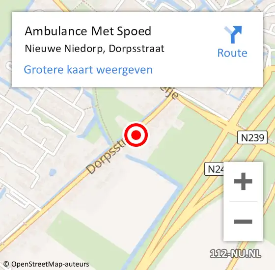 Locatie op kaart van de 112 melding: Ambulance Met Spoed Naar Nieuwe Niedorp, Dorpsstraat op 16 september 2021 09:25