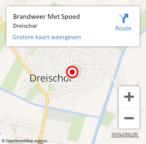 Locatie op kaart van de 112 melding: Brandweer Met Spoed Naar Dreischor op 16 september 2021 13:39