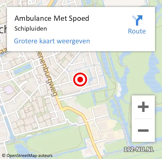 Locatie op kaart van de 112 melding: Ambulance Met Spoed Naar Schipluiden, Veldvreugd op 23 juni 2014 09:10