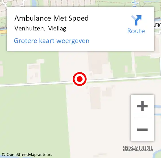 Locatie op kaart van de 112 melding: Ambulance Met Spoed Naar Venhuizen, Meilag op 16 september 2021 17:58