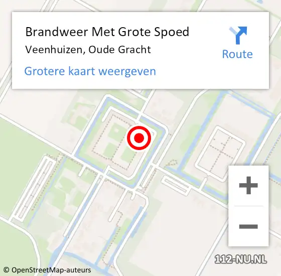 Locatie op kaart van de 112 melding: Brandweer Met Grote Spoed Naar Veenhuizen, Oude Gracht op 16 september 2021 20:16
