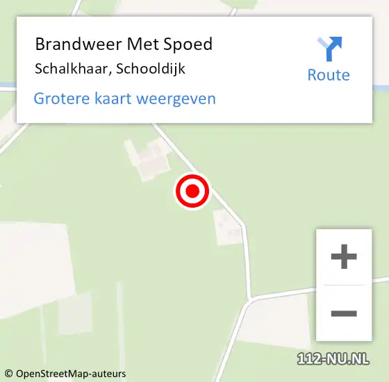 Locatie op kaart van de 112 melding: Brandweer Met Spoed Naar Schalkhaar, Schooldijk op 17 september 2021 13:49