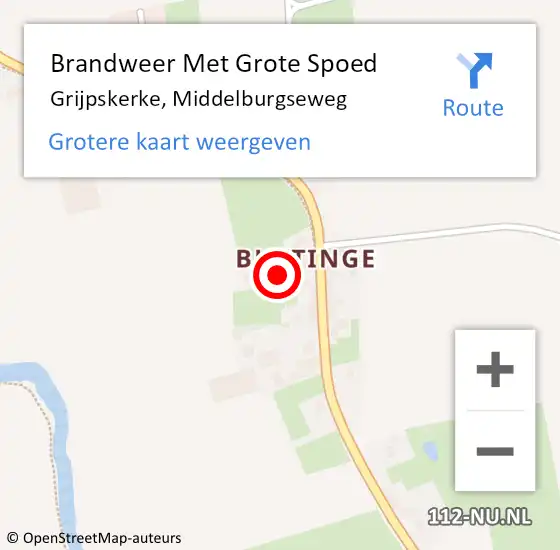 Locatie op kaart van de 112 melding: Brandweer Met Grote Spoed Naar Grijpskerke, Middelburgseweg op 17 september 2021 15:43