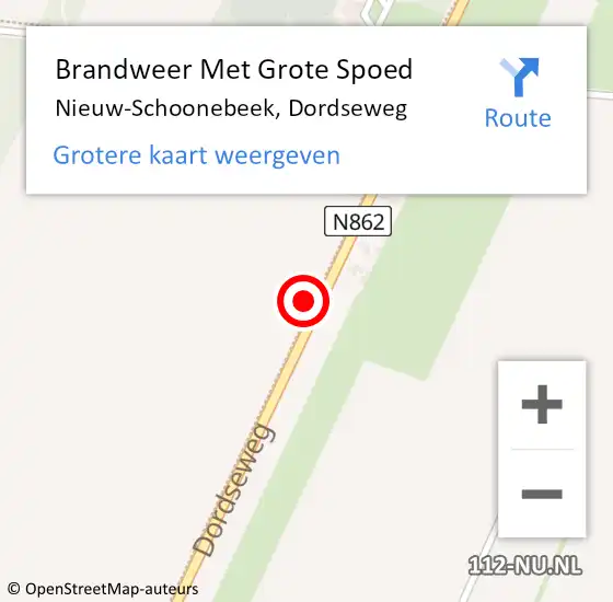 Locatie op kaart van de 112 melding: Brandweer Met Grote Spoed Naar Nieuw-Schoonebeek, Dordseweg op 17 september 2021 19:06