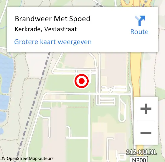 Locatie op kaart van de 112 melding: Brandweer Met Spoed Naar Kerkrade, Vestastraat op 17 september 2021 19:12