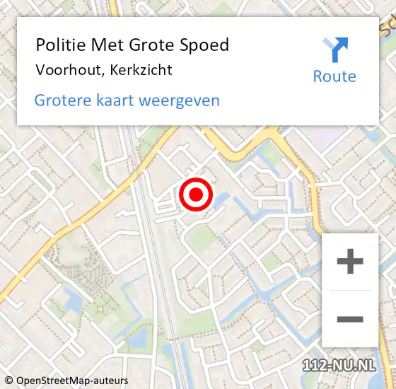 Locatie op kaart van de 112 melding: Politie Met Grote Spoed Naar Voorhout, Kerkzicht op 18 september 2021 00:17