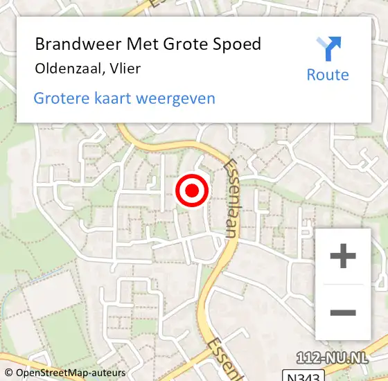 Locatie op kaart van de 112 melding: Brandweer Met Grote Spoed Naar Oldenzaal, Vlier op 18 september 2021 03:13