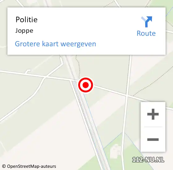 Locatie op kaart van de 112 melding: Politie Joppe op 18 september 2021 06:43