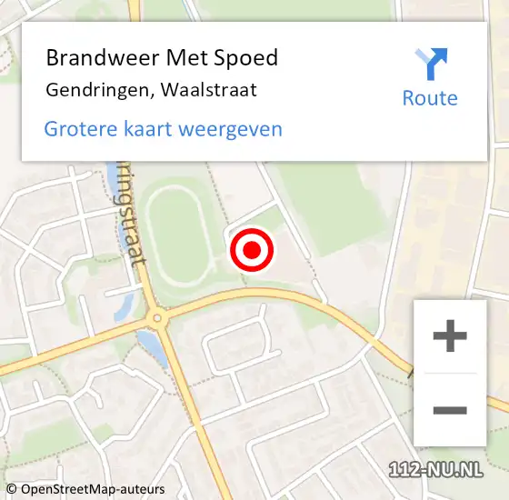 Locatie op kaart van de 112 melding: Brandweer Met Spoed Naar Gendringen, Waalstraat op 18 september 2021 10:48