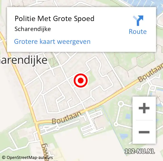 Locatie op kaart van de 112 melding: Politie Met Grote Spoed Naar Scharendijke op 18 september 2021 15:28