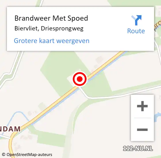 Locatie op kaart van de 112 melding: Brandweer Met Spoed Naar Biervliet, Driesprongweg op 18 september 2021 15:45