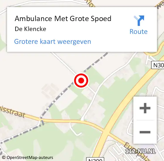 Locatie op kaart van de 112 melding: Ambulance Met Grote Spoed Naar De Klencke op 23 juni 2014 12:31