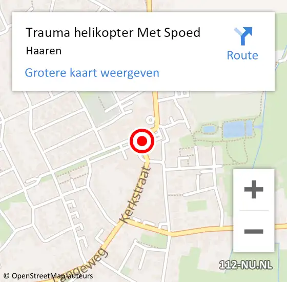 Locatie op kaart van de 112 melding: Trauma helikopter Met Spoed Naar Haaren op 18 september 2021 17:06