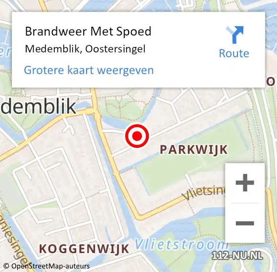 Locatie op kaart van de 112 melding: Brandweer Met Spoed Naar Medemblik, Oostersingel op 18 september 2021 22:10