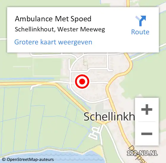 Locatie op kaart van de 112 melding: Ambulance Met Spoed Naar Schellinkhout, Wester Meeweg op 23 juni 2014 13:17